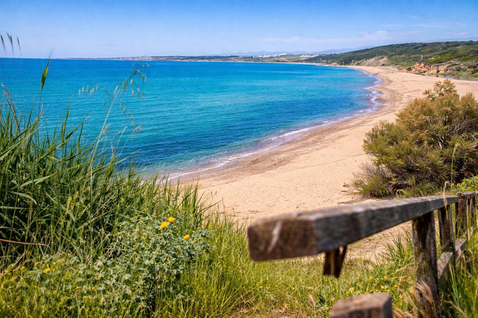 Sandy beach near Villa Olimpia in Calabria